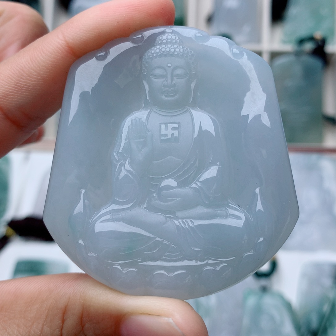 翡翠颈饰未镶嵌开*阿弥陀佛