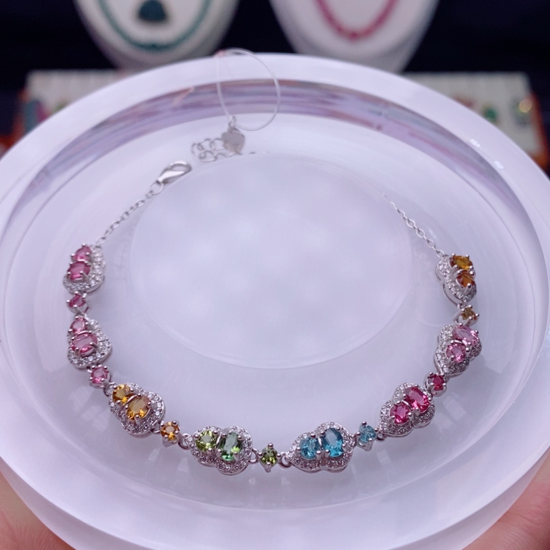 未镶嵌手链碧玺葫芦手链yy