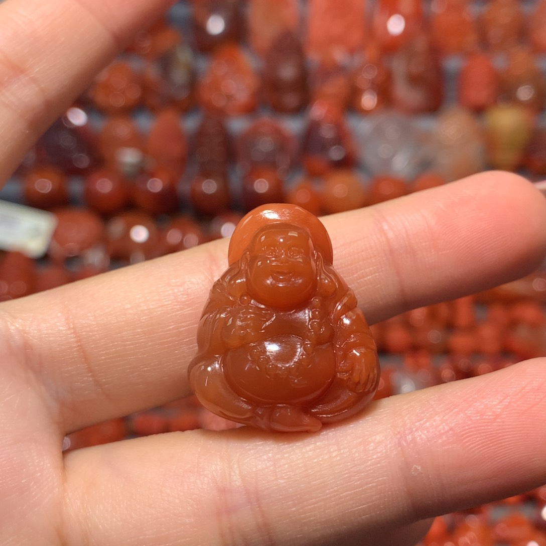 【闪购商品】未镶嵌弥勒佛南红玛瑙