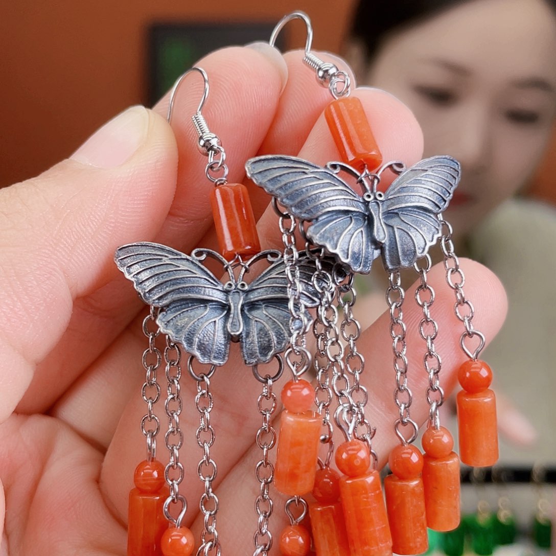 翡翠未镶嵌耳饰饰品