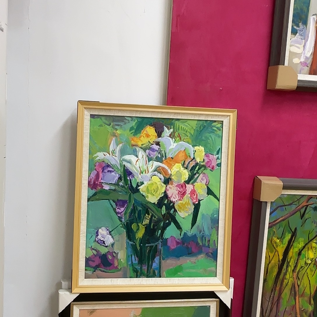 油画百合花尺寸50+60cm