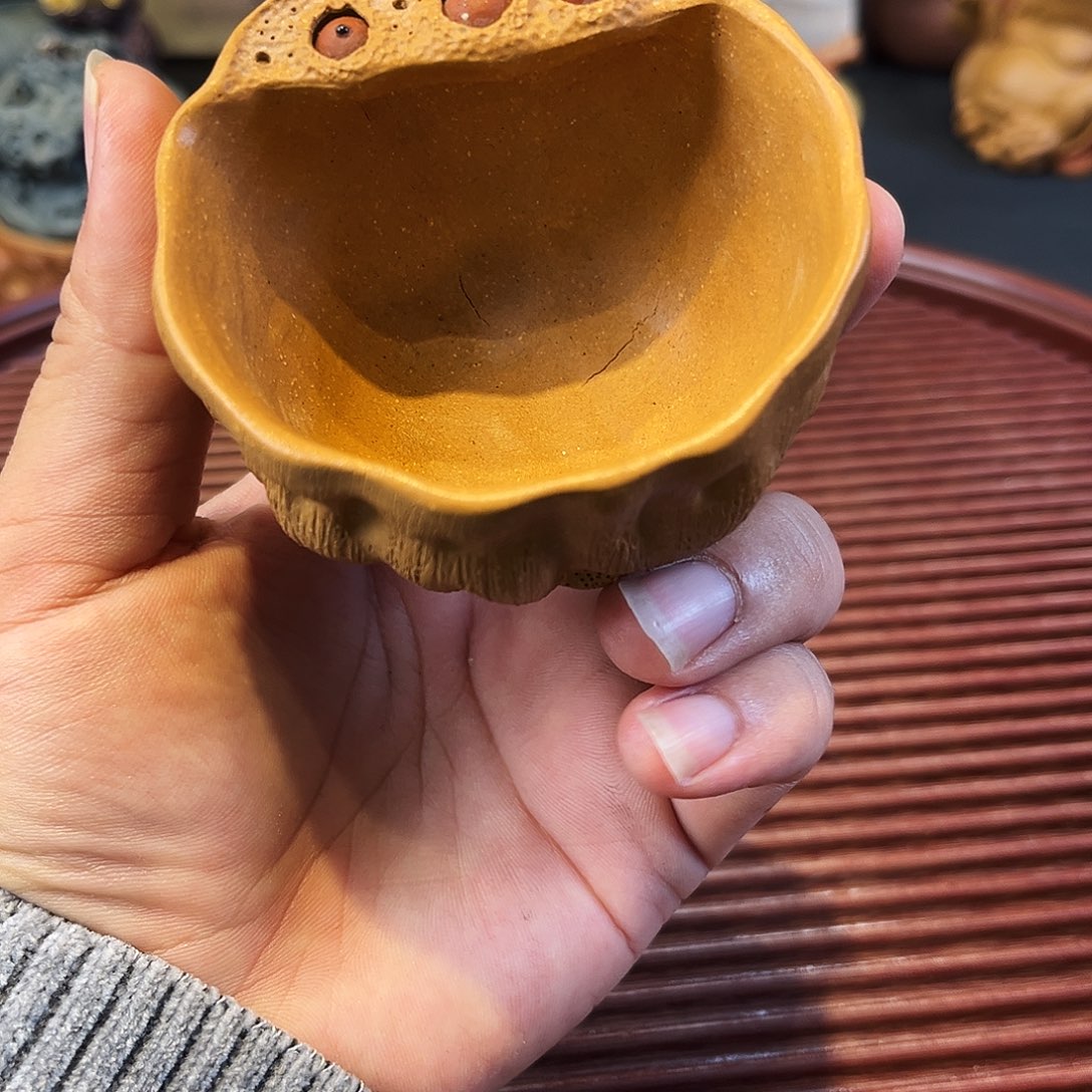 紫砂茶杯高端紫砂茶宠微瑕