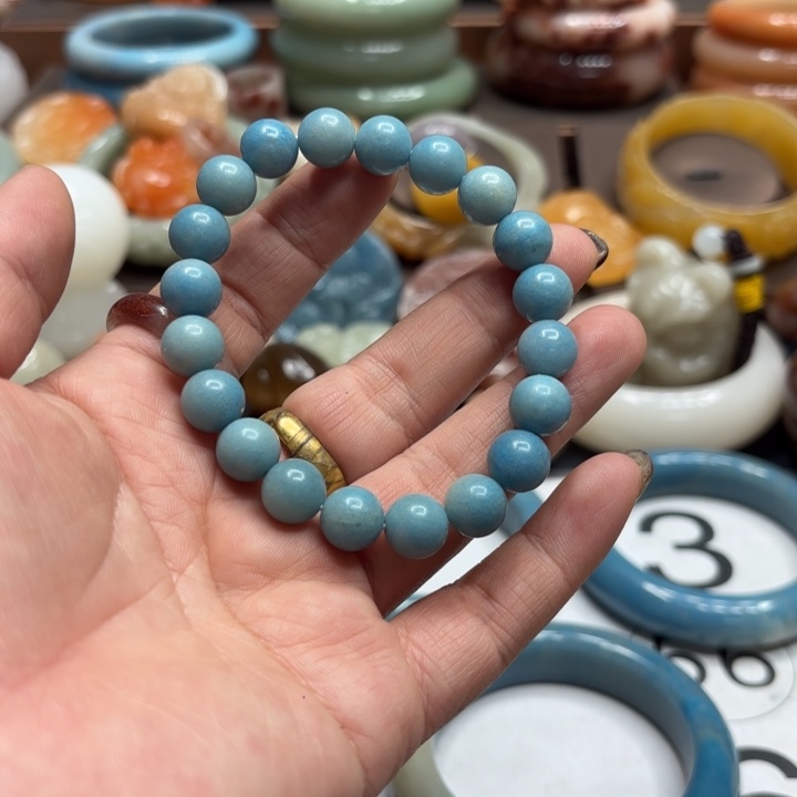 石英岩玉合金手链