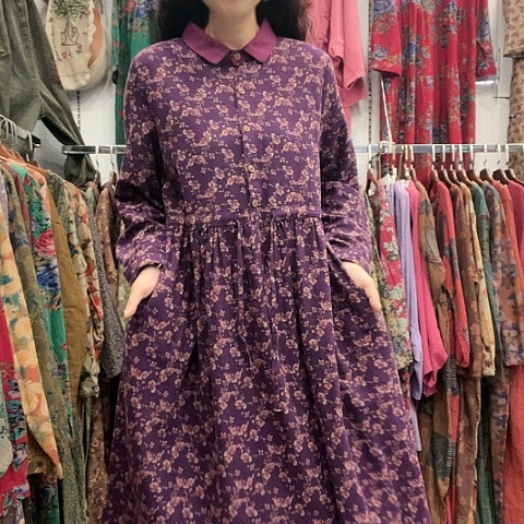 招财猫收腰麻裙887-11