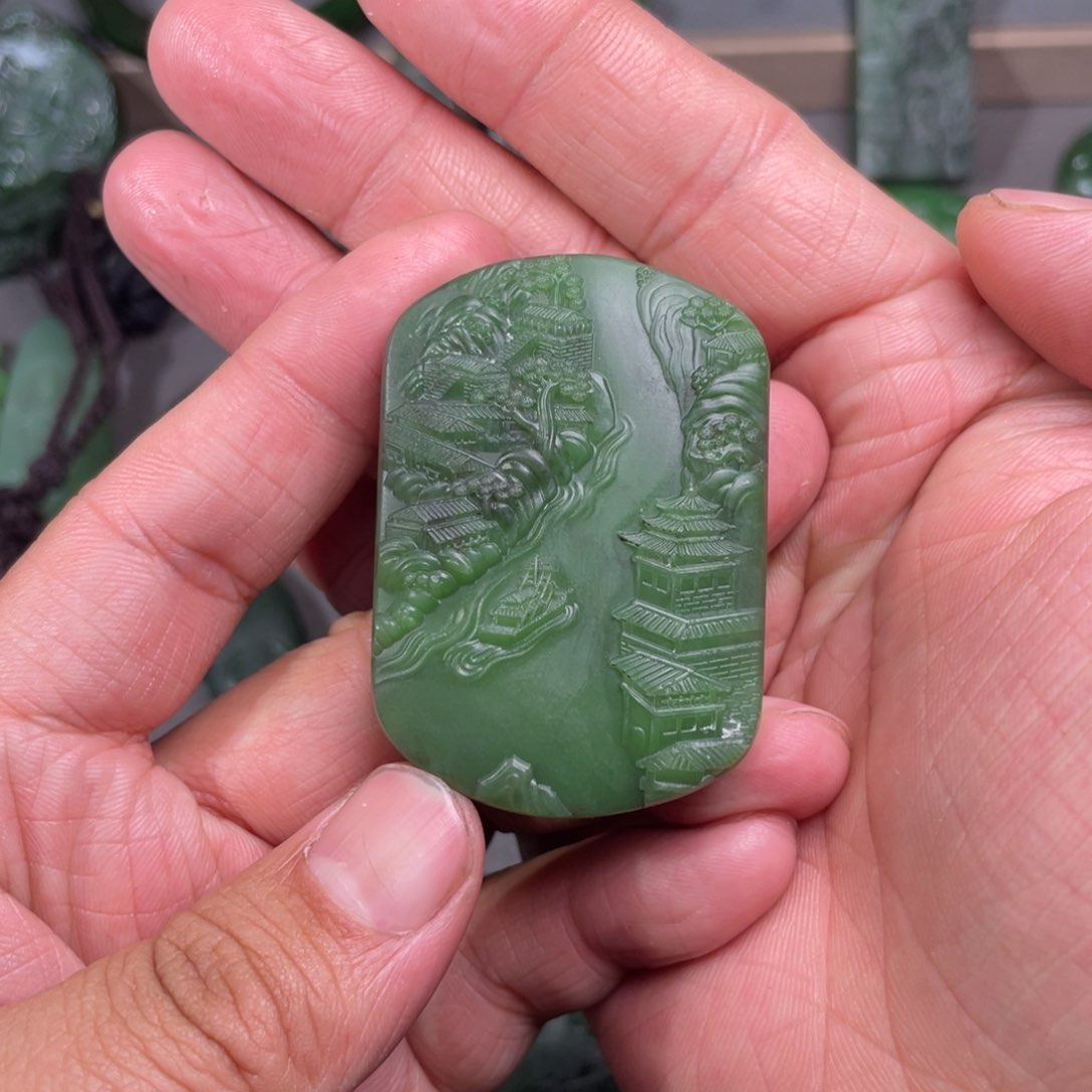 和田玉（碧玉）颈饰未镶嵌孙****江