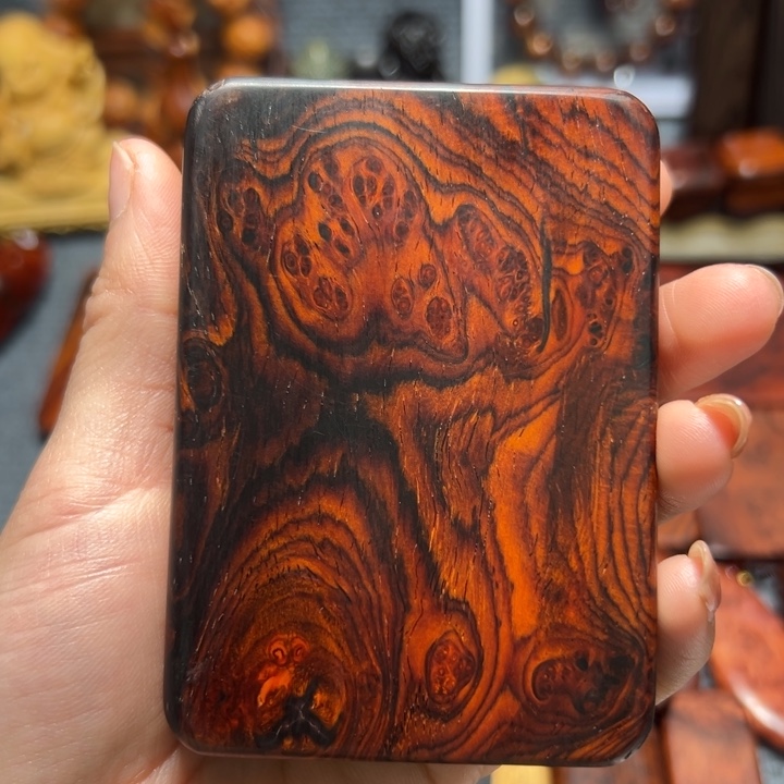 全***马红酸枝微凹黄檀牌子文玩