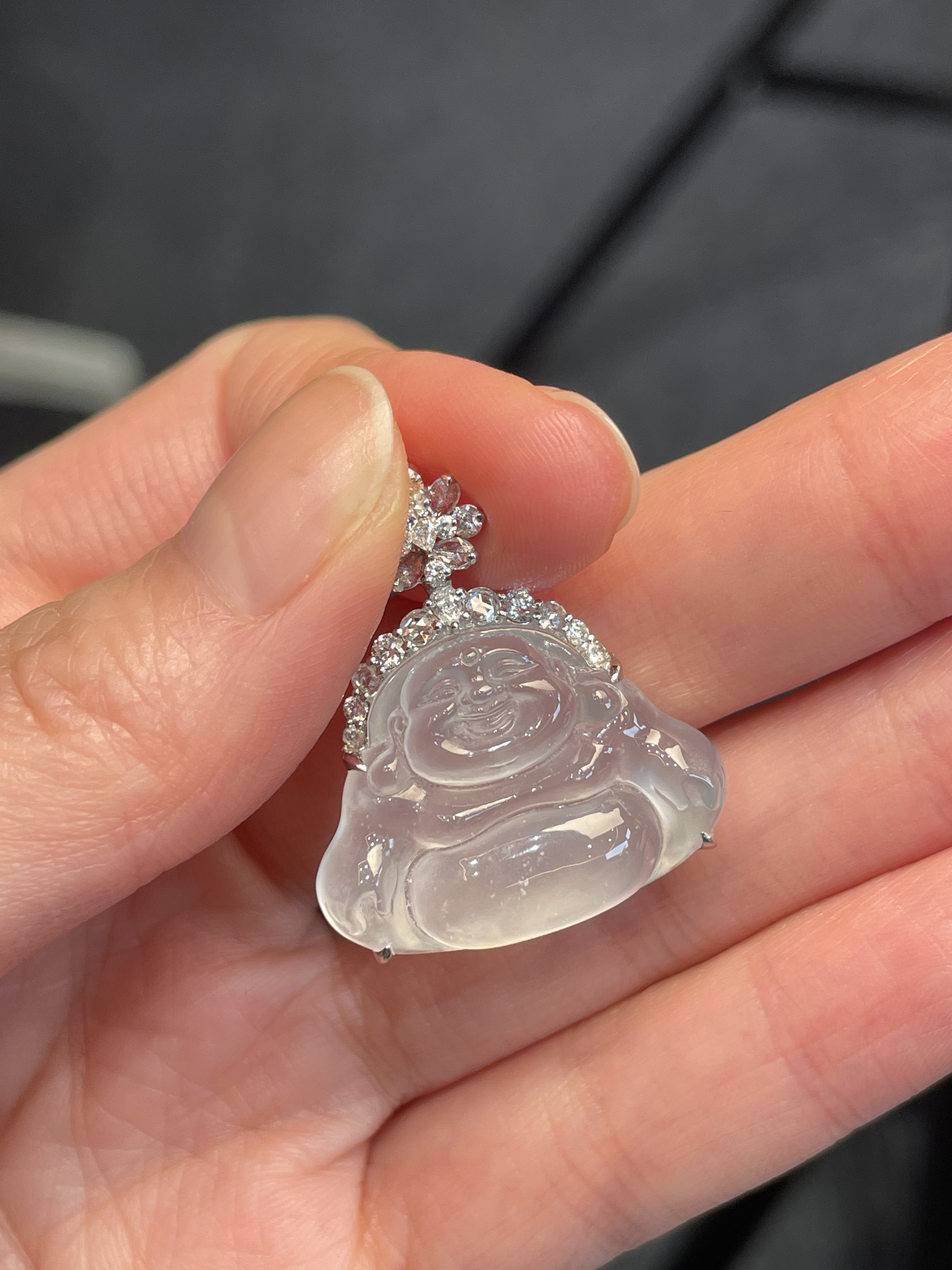 天然缅甸A货翡翠佛公