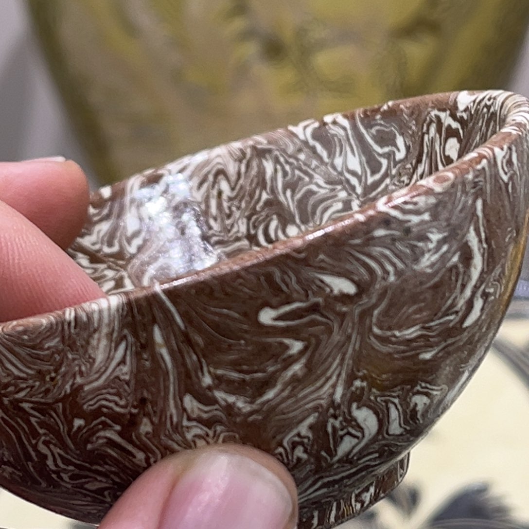 瓷片金*当阳峪窑 绞胎盏