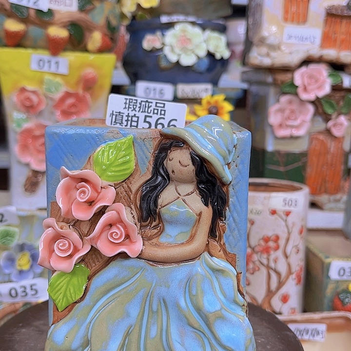 紫砂花盆陶瓷制品瑕疵566