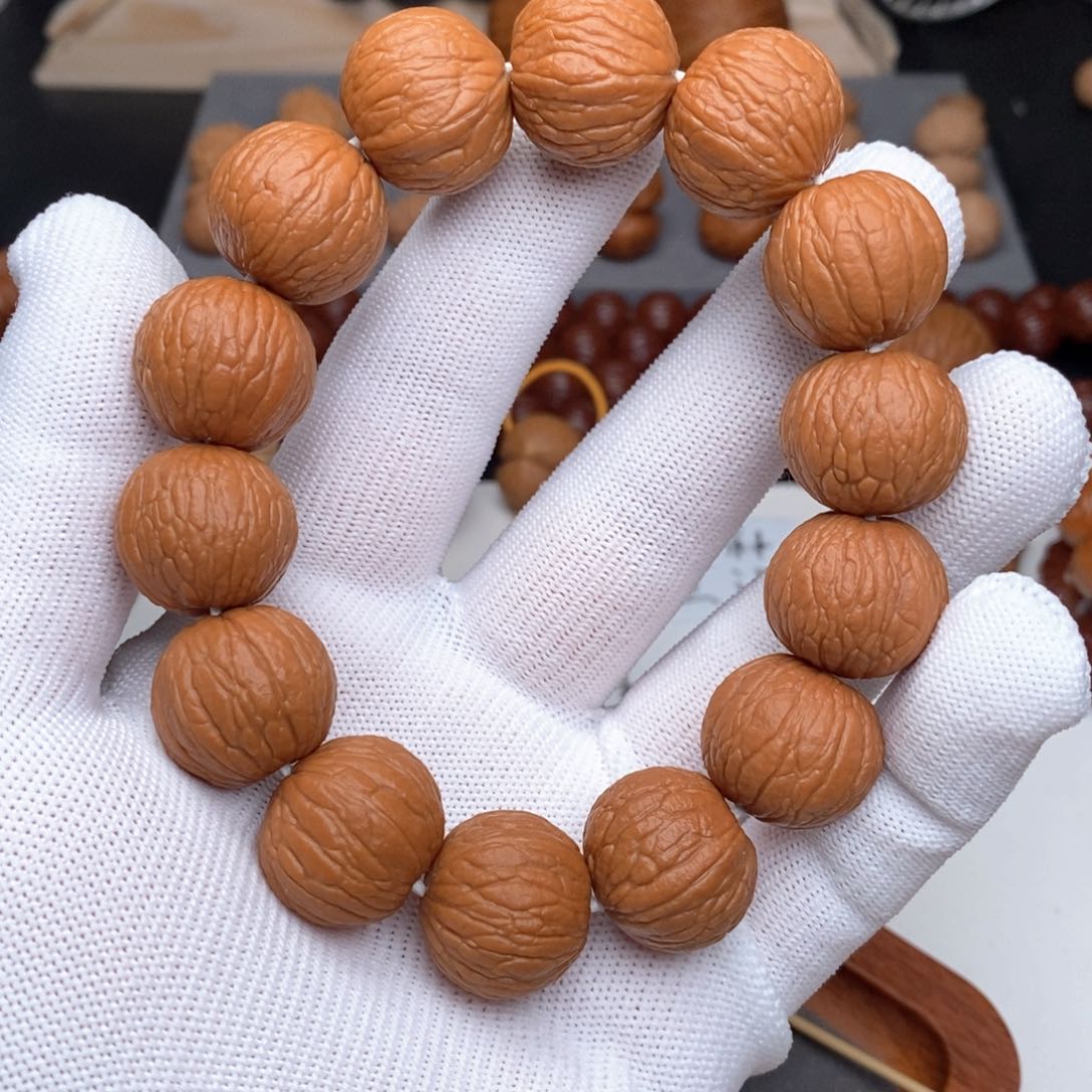 猴头核桃手串边度同尺聚宝盆19➕