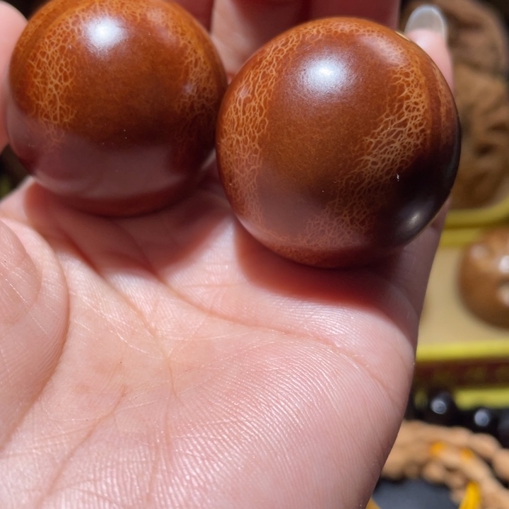 桃核把件橄榄核光珠手球
