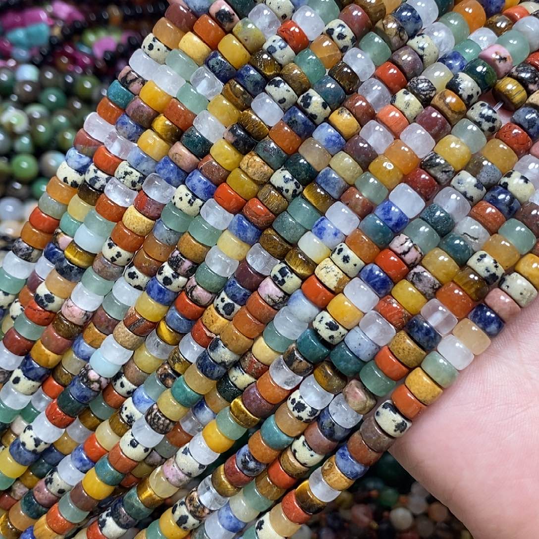 玛瑙/玉髓未镶嵌珠宝半成品多宝老型一条卡7mm