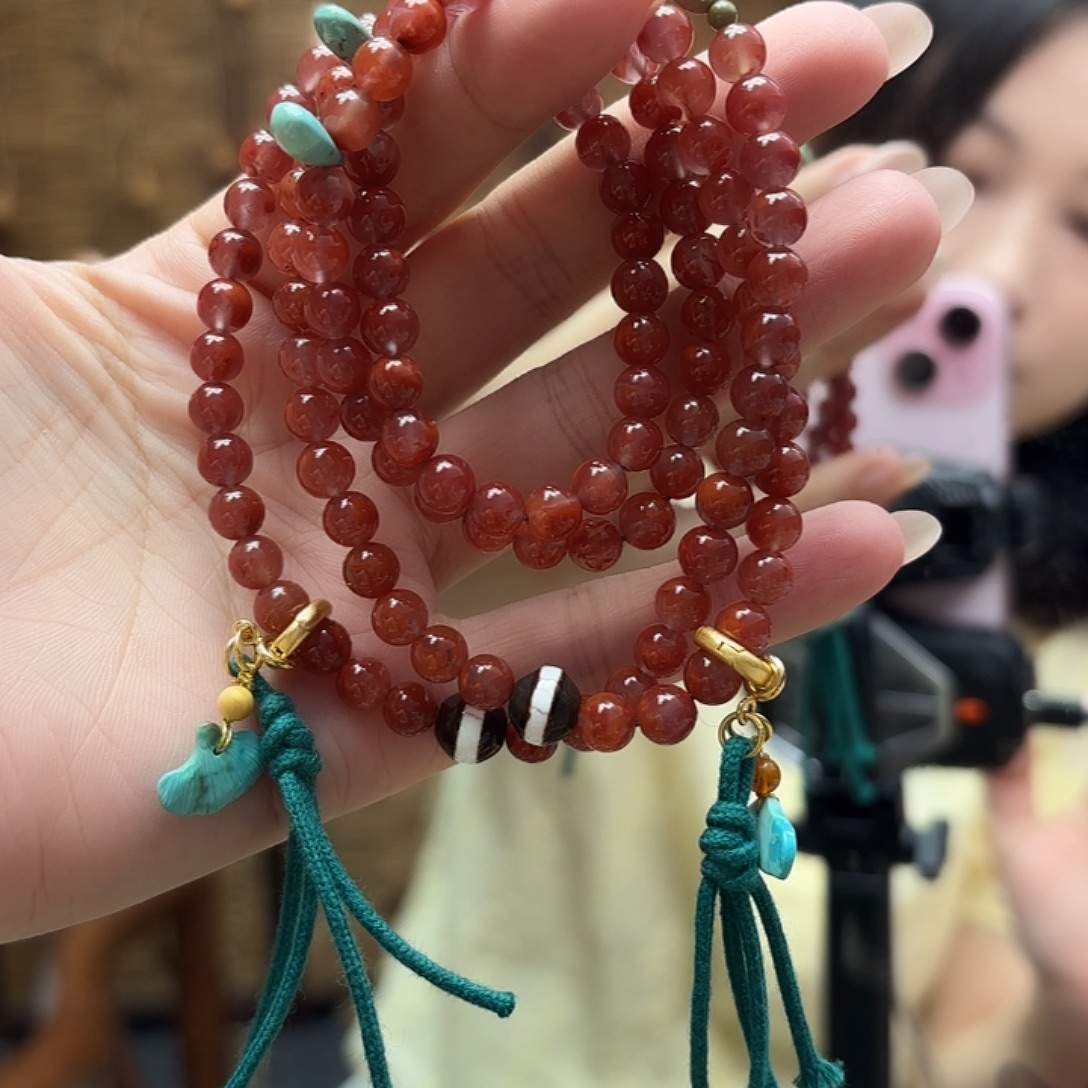 未镶嵌手链南红玛瑙双圈多样性发其一