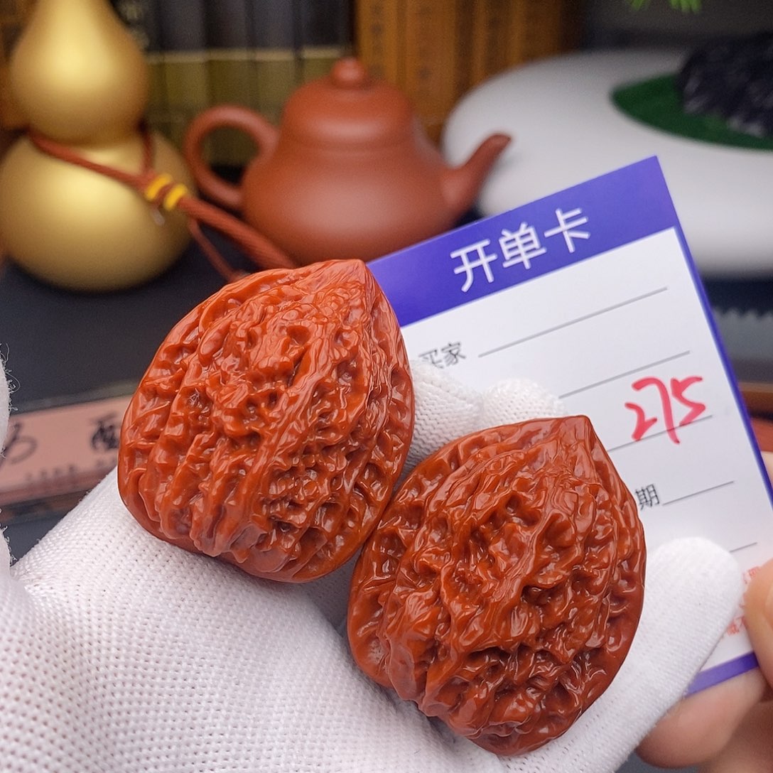 文玩核桃把件40鸡心275
