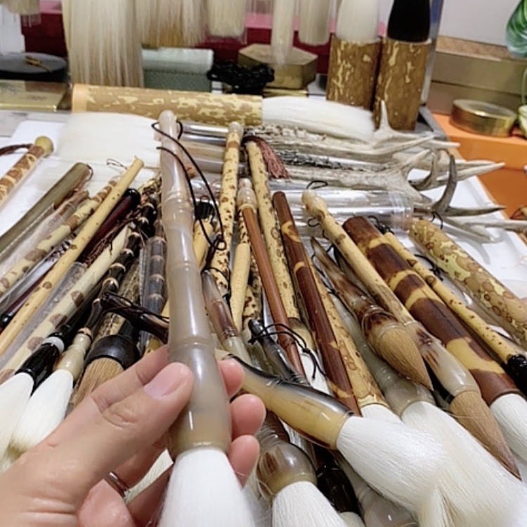 【闪购商品】老**.纯羊腋下毛蒜头笔5口径1.6