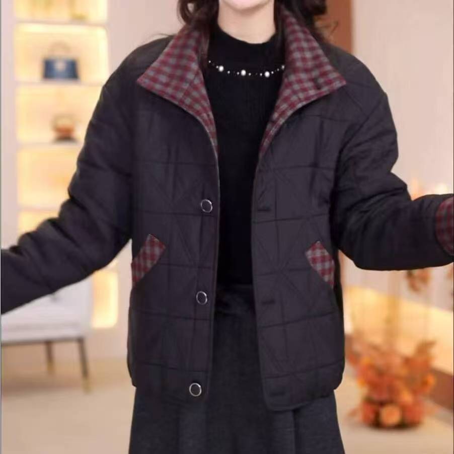 高档2025年秋冬新款优雅气质女装时尚加棉休闲小个子短棉衣外套