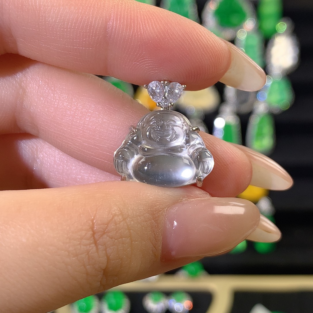 石英质玉银S925镶嵌颈饰