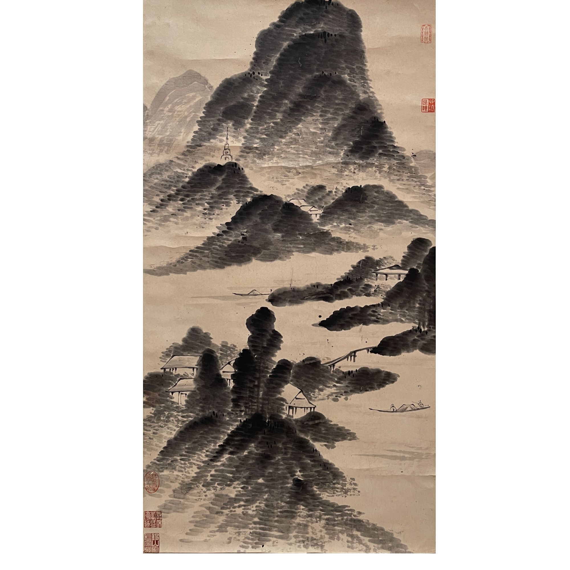 LOT.047 佚名 山水 纸本立轴 107*47cm 1609