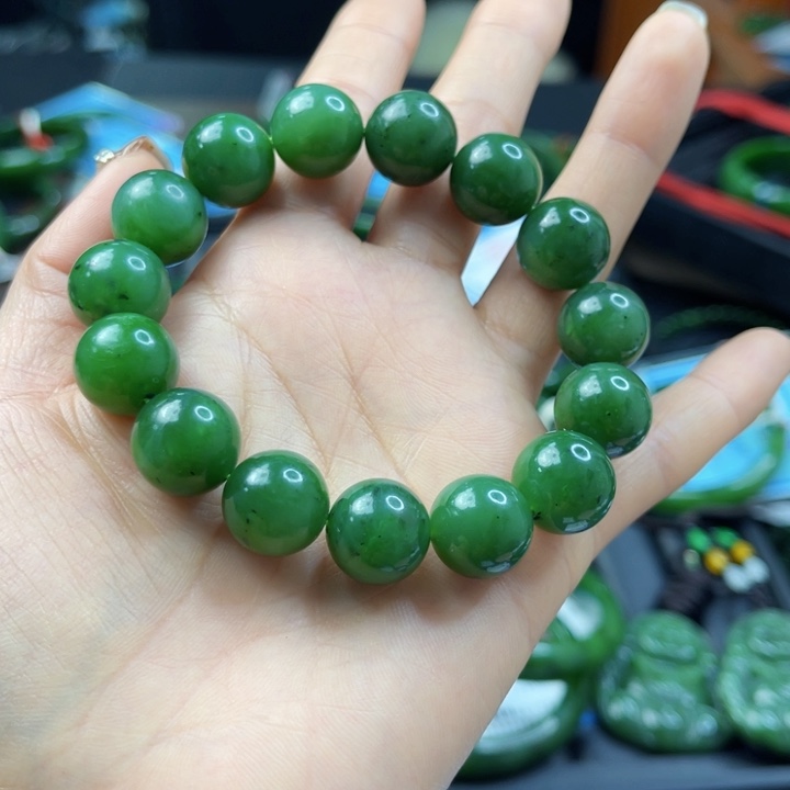 【闪购商品】和田玉（碧玉）手链未镶嵌卡14