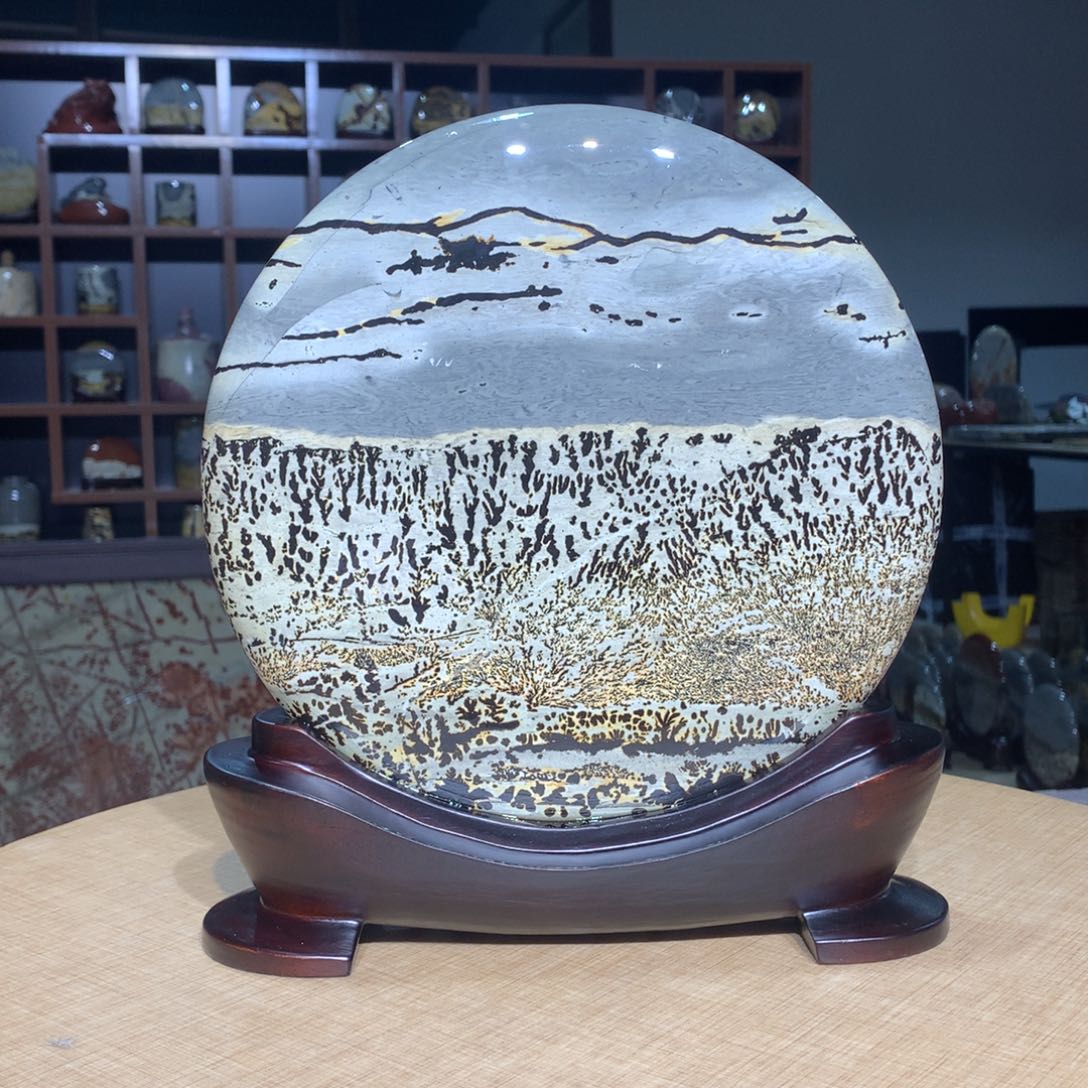 紫砂，广西国画石摆件，收藏观赏