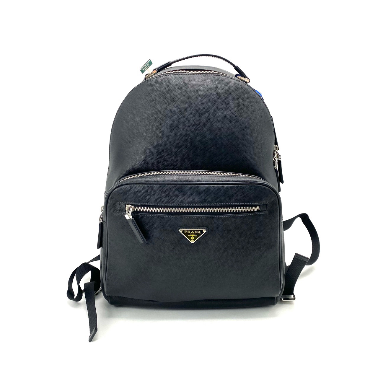 95新 Prada/普拉达 黑色全皮双肩包 尺寸28/42