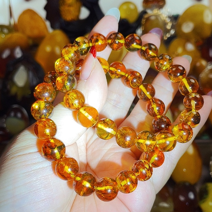 琥珀戒指未镶嵌手串