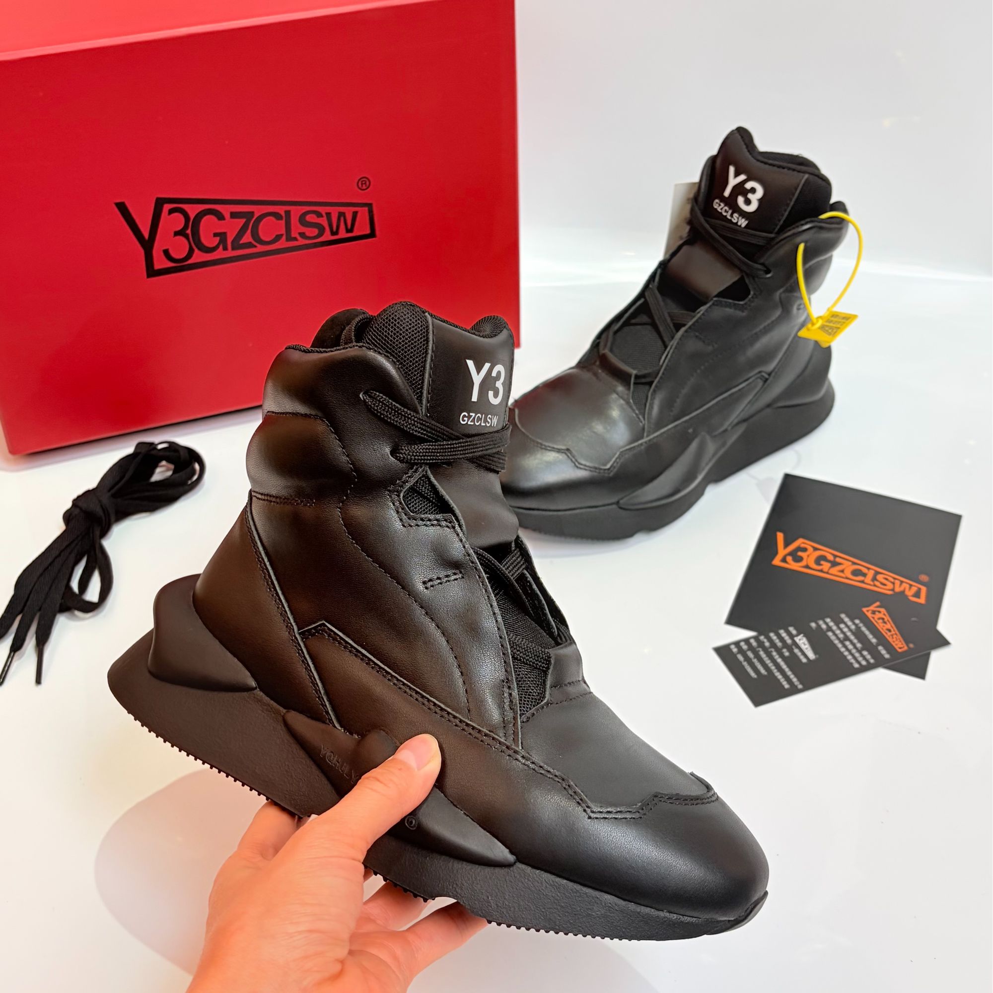 Y3GZCLSW明星同款厚底高帮潮牌武士短靴男女同款潮流时尚高帮鞋