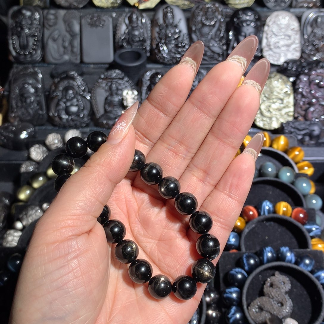 辉石手串未镶嵌(***)10mm运石