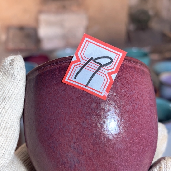 瓷片钧瓷手工艺品杯子