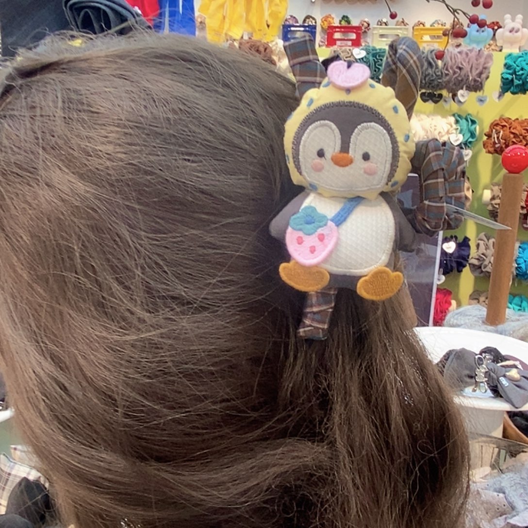 布艺铁合金企鹅抓夹13公分