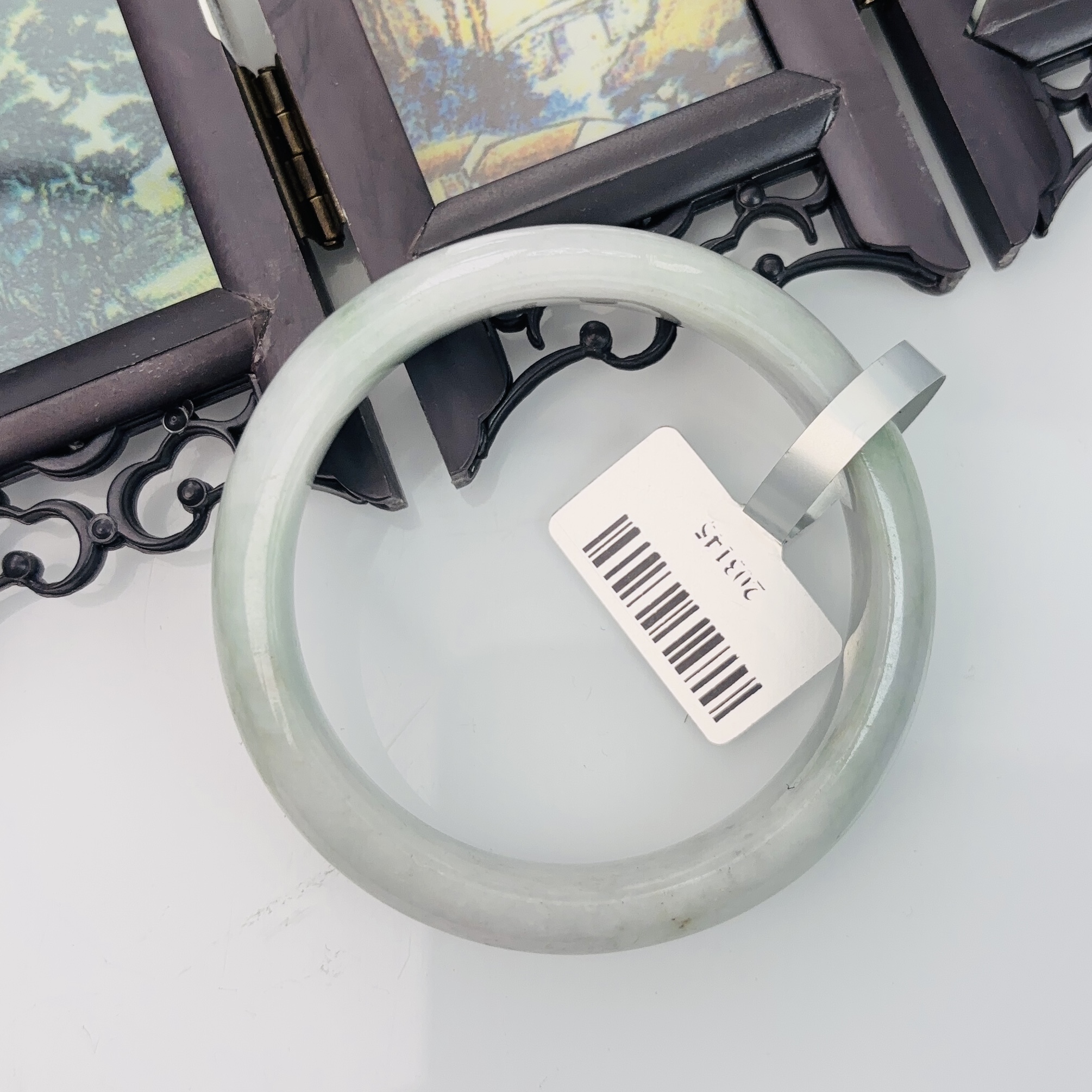  【秋姐翡翠】天然A货翡翠手镯55圈&C4-2