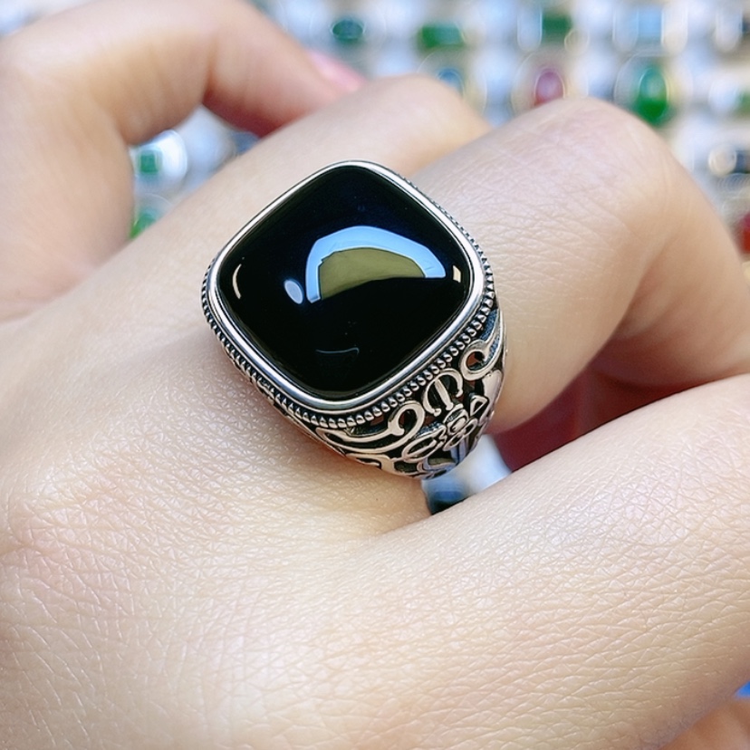 【闪购商品】玛瑙/玉髓戒指银S925镶嵌