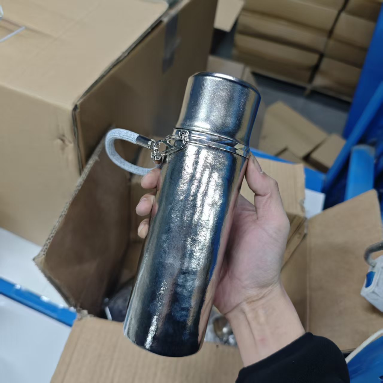纯钛保温杯闷茶杯全钛双层户外便携式水壶泡茶杯钛杯