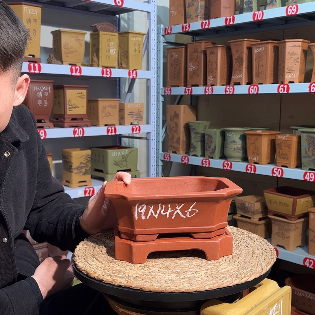 天心紫砂手工花盆