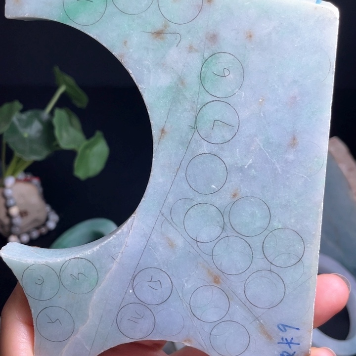 定制翡翠未镶嵌卡12珠15颗