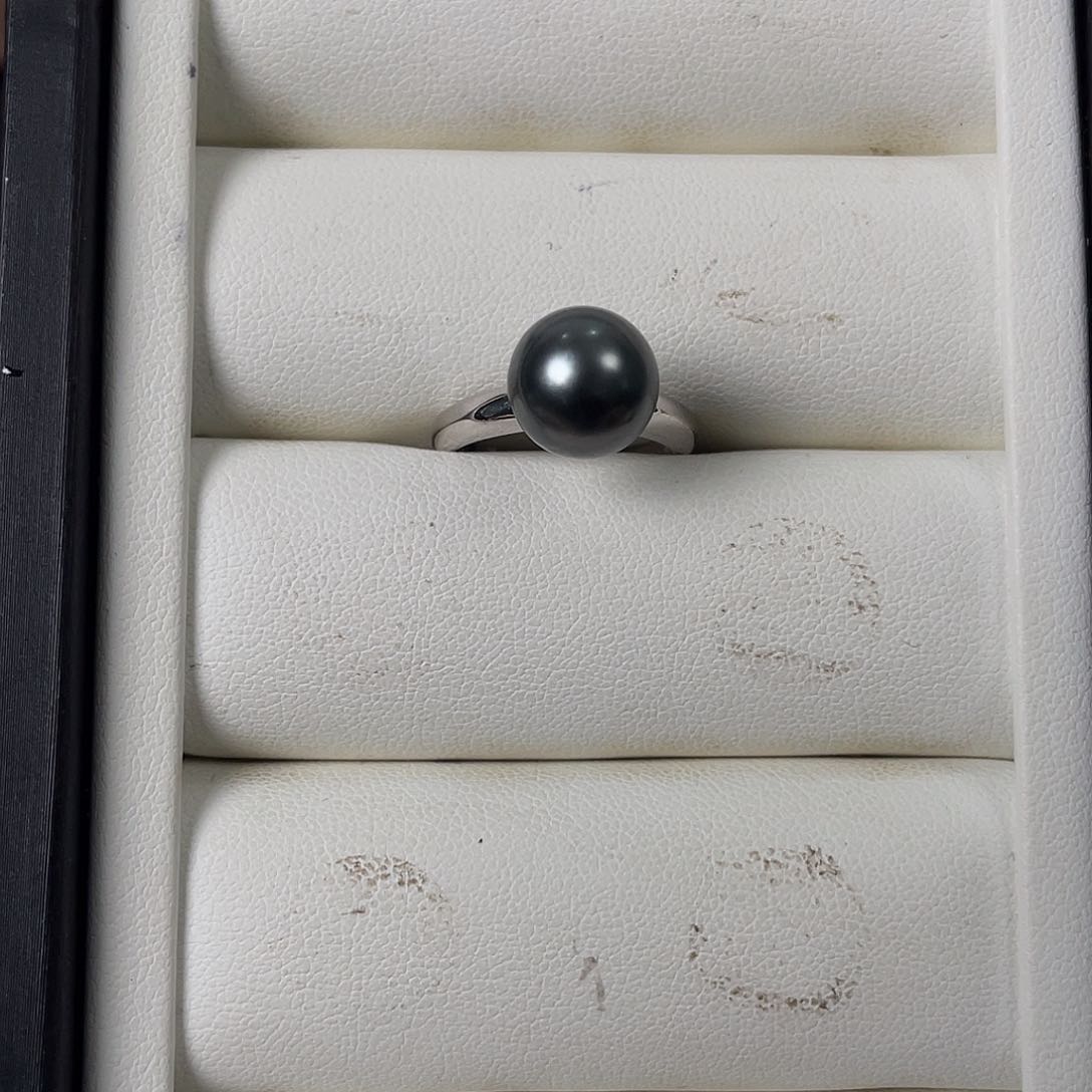 海水珍珠戒圈银S925镶嵌