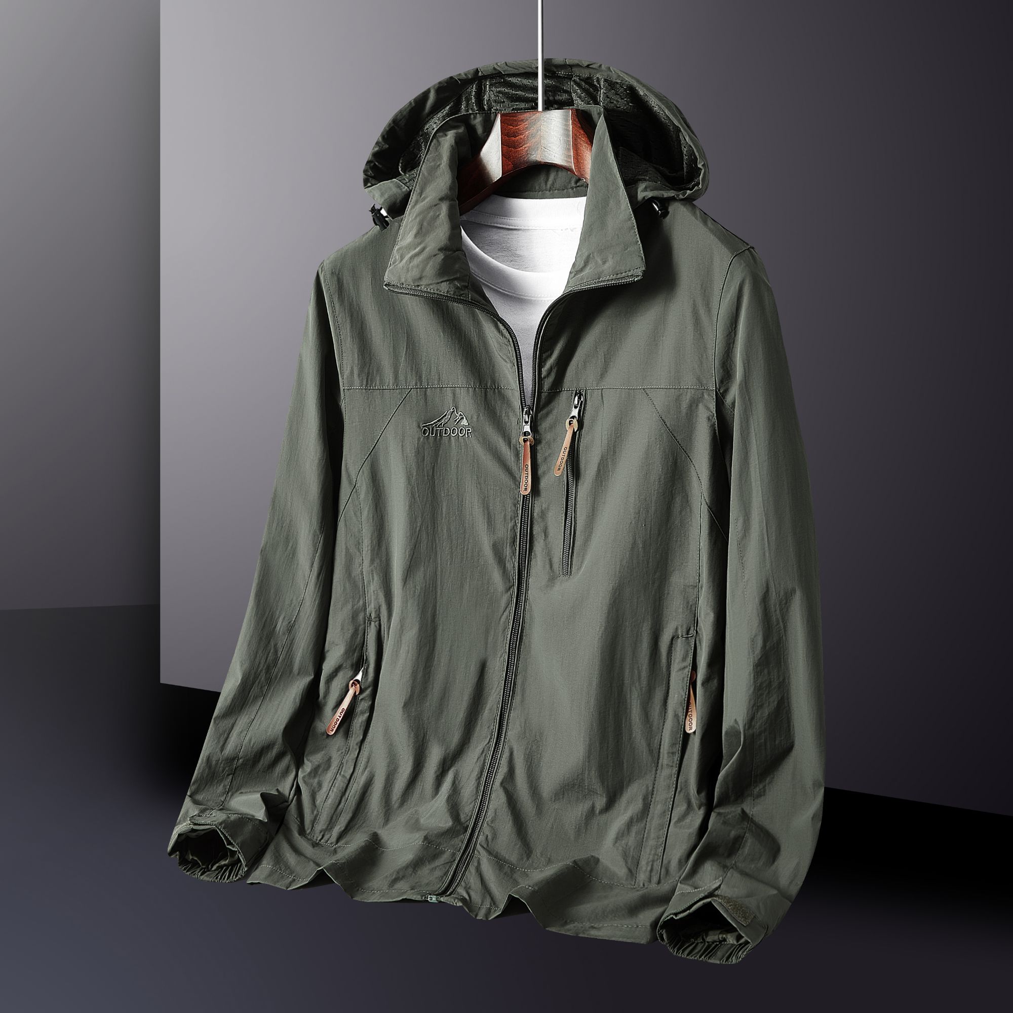 男士薄款户外休闲冲锋衣外套大码透气防水防风外套Ⅱ