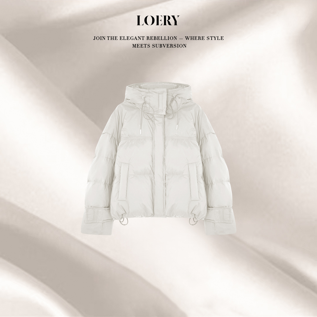 LOERY【悉尼雪夜编号176】新国标90白鸭绒保暖连帽面包服-11568