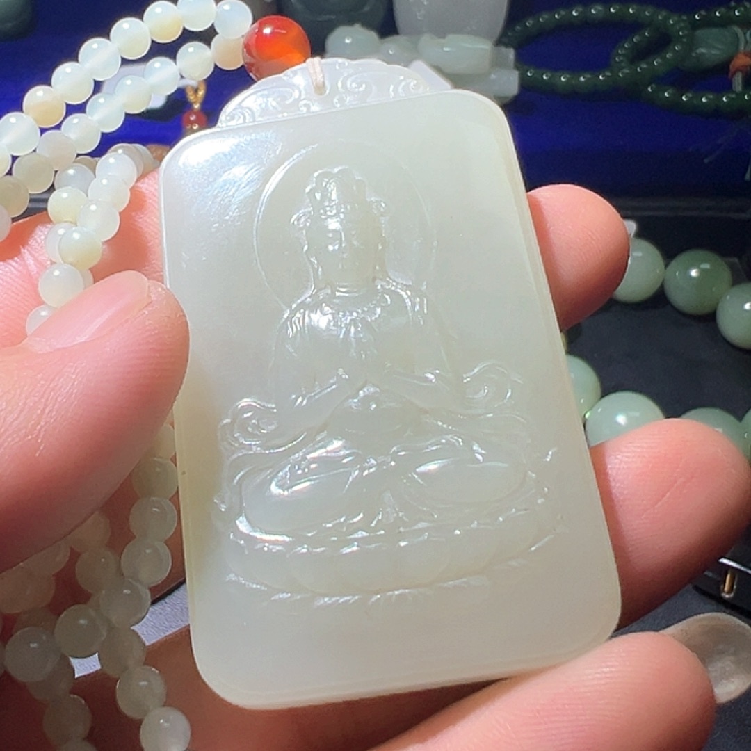 和田玉（糖玉）9K金镶嵌手链