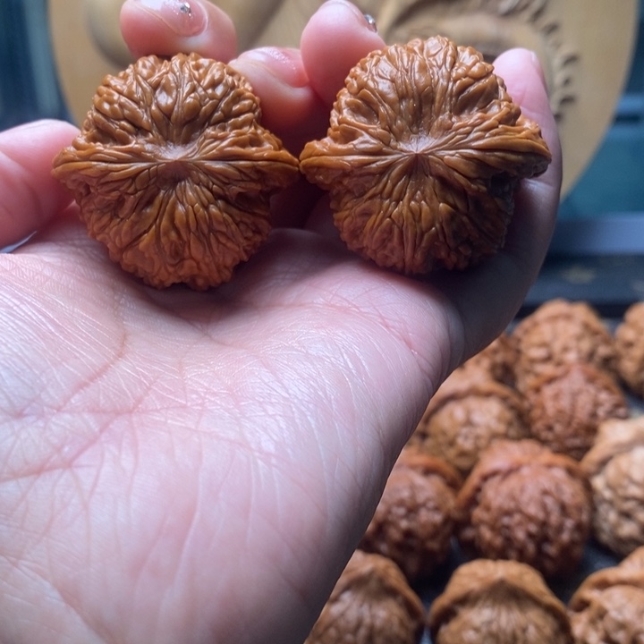 占***申把件文玩核桃磨盘狮子