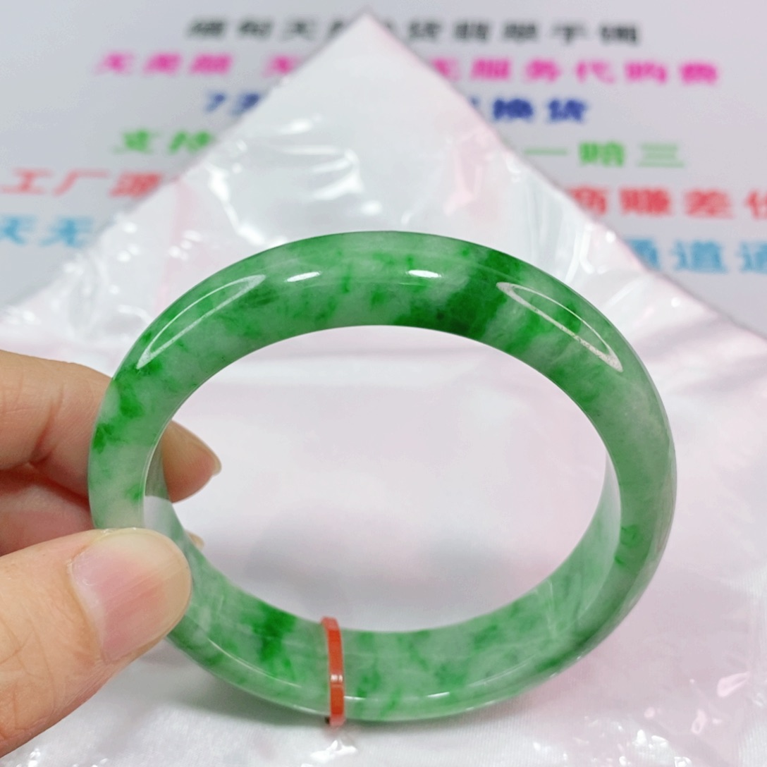 未镶嵌手镯翡翠56圈口正圈-宽版