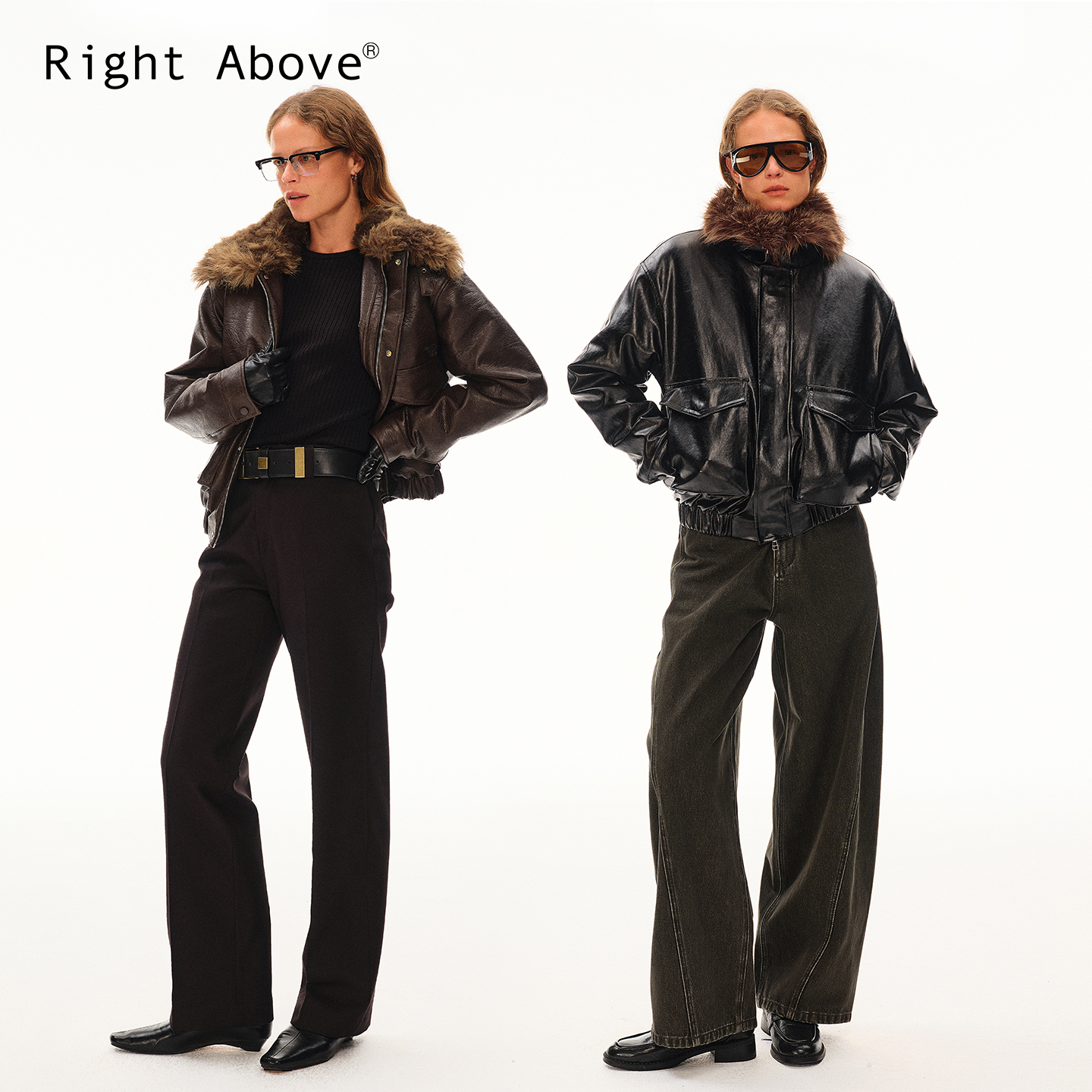 Right Above  空气洗环保毛领夹棉皮衣夹克外套巨保暖25年冬季