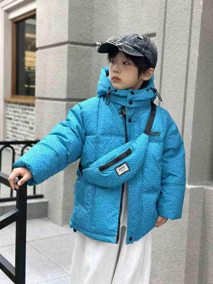 玥玥家~冬季背包小图形时尚休闲百搭洋气男童棉服