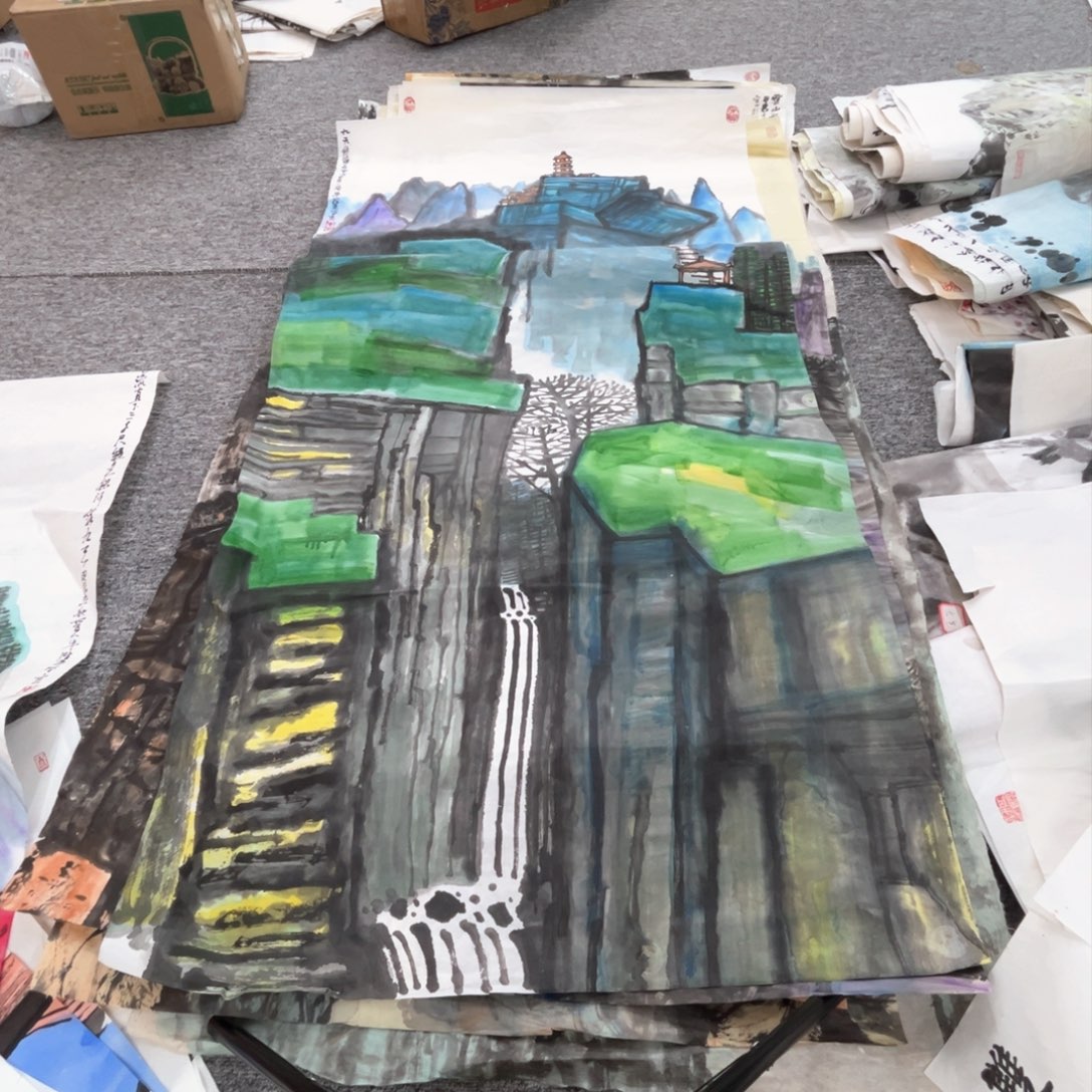 国画高*春四尺绘画作品