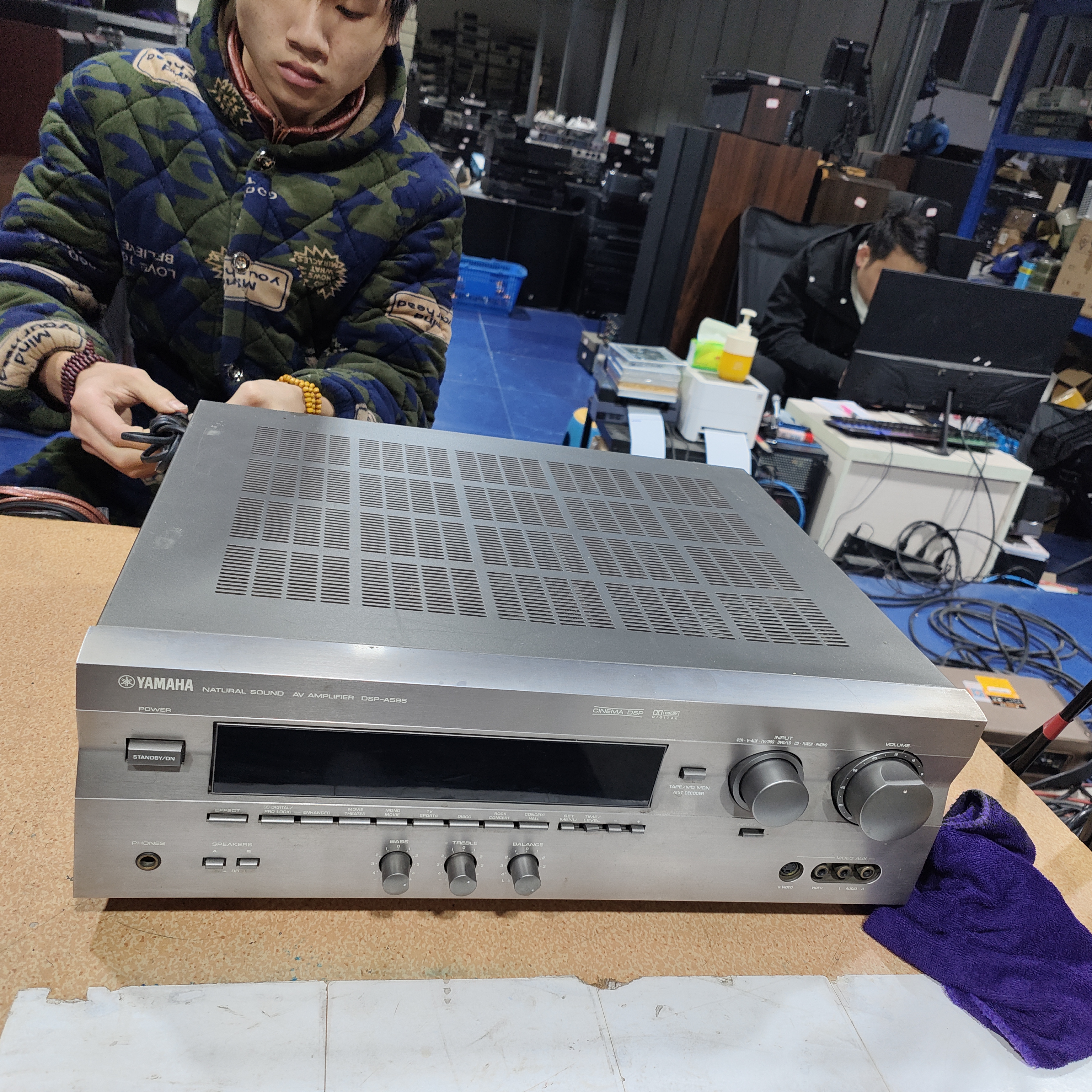 8新 Yamaha/雅马哈 二手雅马哈A595功放，不带线材