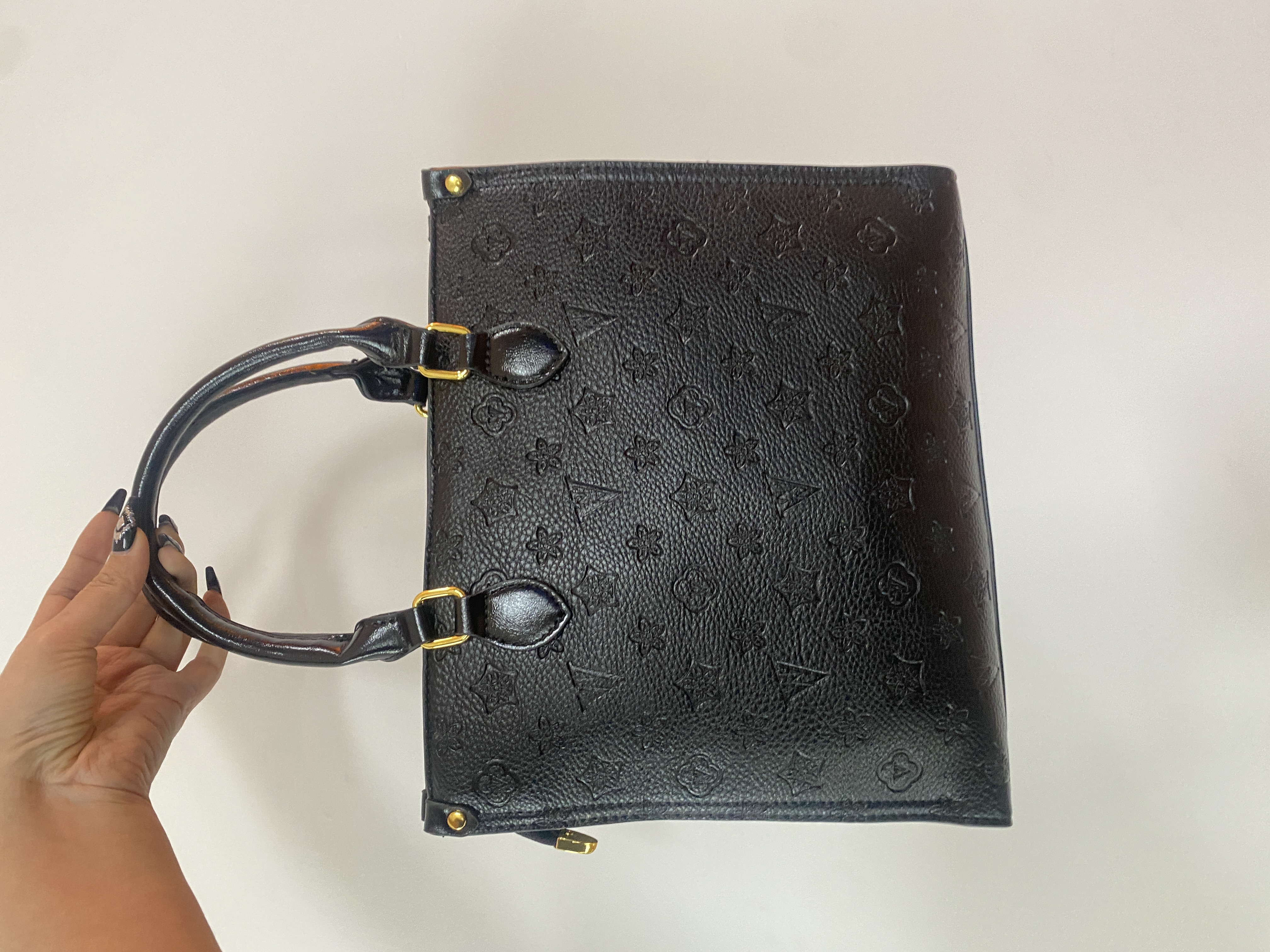 撞色单根横款方形拉炼链条手提包时尚公文包休闲