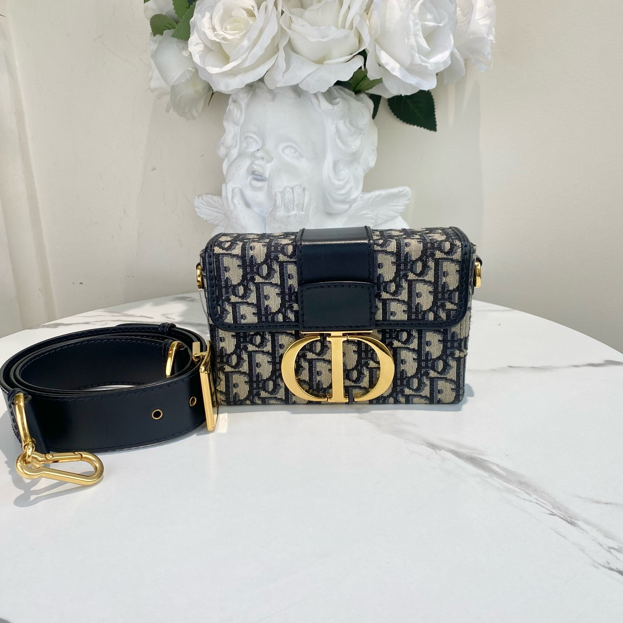 95新 DIOR/迪奥 御古屋/68804/老花蒙田盒子斜挎包 19年