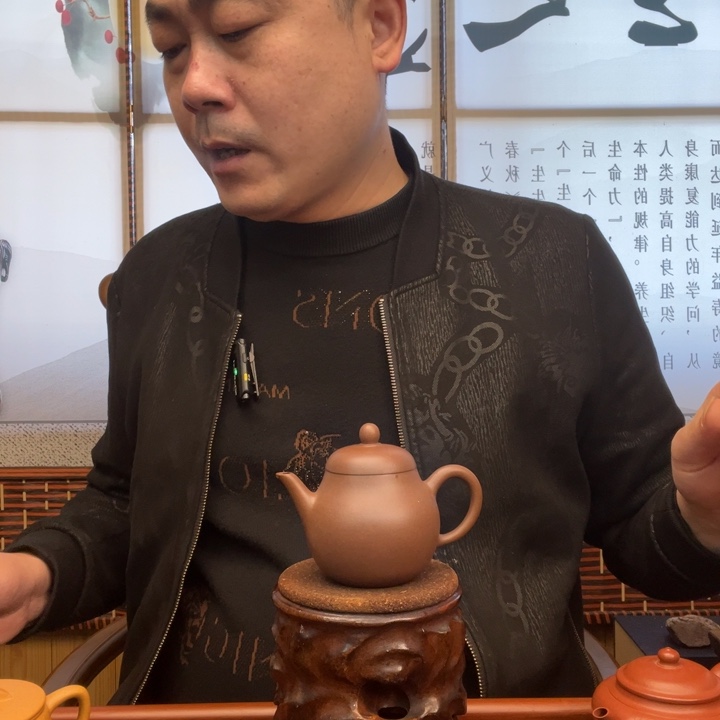 茶壶紫砂风**风原矿紫泥全手工高梨160毫升