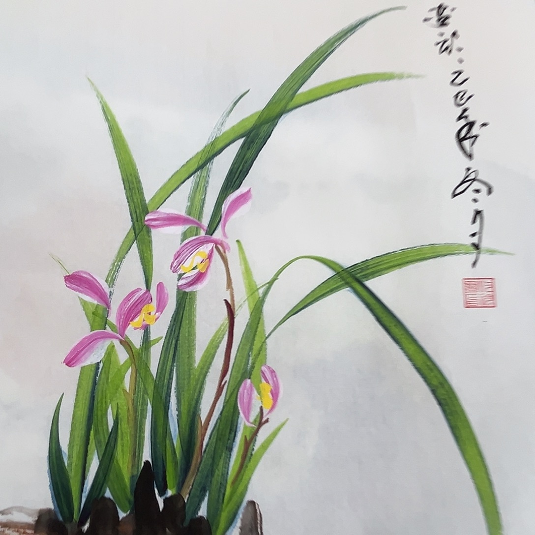 郑***部国画纯手绘作品图