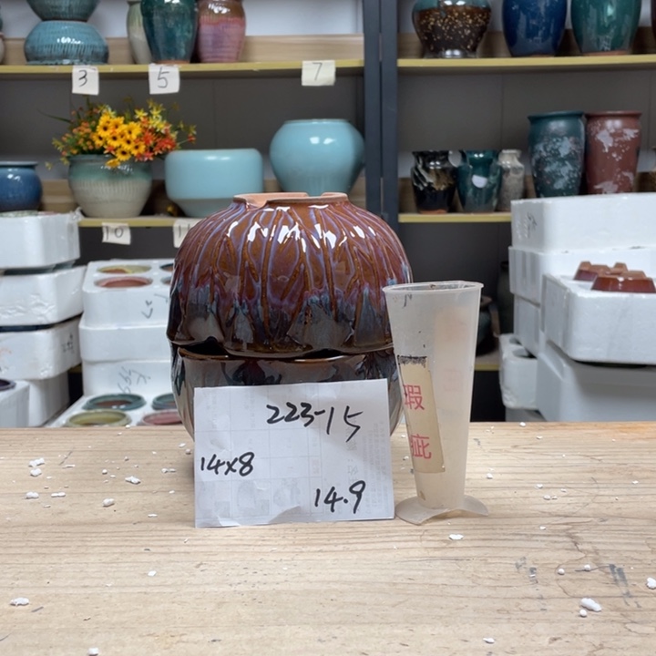 紫砂花盆多肉花盆微瑕15